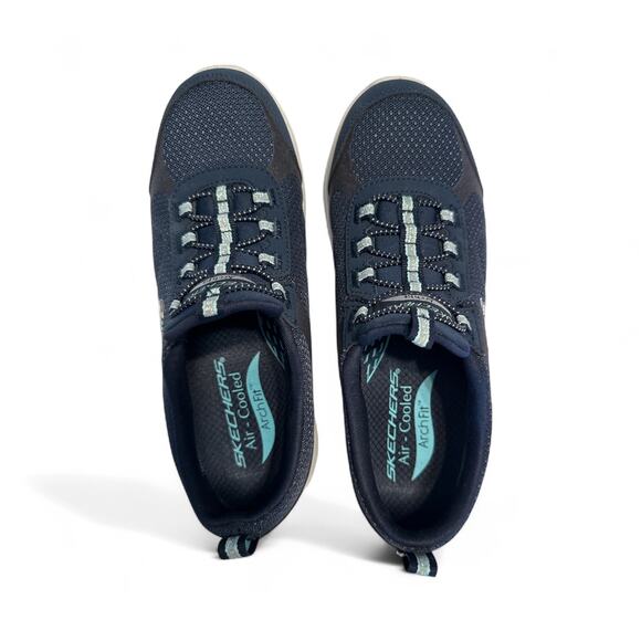 Skechers Arch Fit Refine 2.0 Sentiment Sneakers – Women’s 6.5 Navy/Aqua - Picture 9 of 11